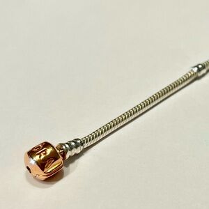 Pandora Snake Chain Bracelet Rose Clasp